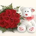 Ankara Balgat Sincan �i�ek�i firma �r�n�m�z harika 11 adet g�l ve pelu� oyuncak