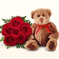 Ankara Balgat �i�ek g�nder firma �r�n�m�z 5 adet g�l ve pelu� oyuncak