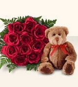 Ankara Balgat �i�ek yolla firma �r�n�m�z 11 adet g�l ve pelu� oyuncak