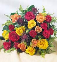 Ankara Balgat �i�ek g�nderme firmam�zdan size �zel kar���k renkli 12 adet g�l demeti