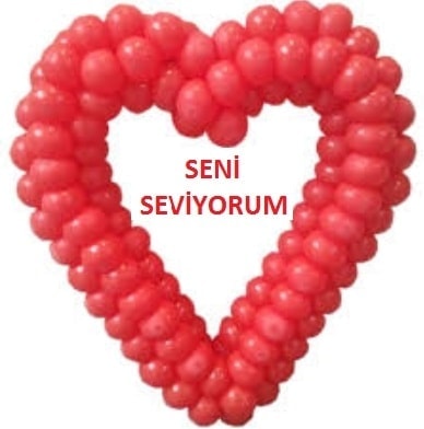Ankara Balgat seni seviyorum yaz�l� kalp farkl� hediye